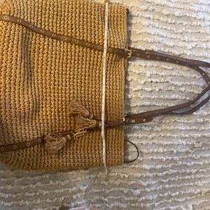 Ralph Lauren straw lined large bag